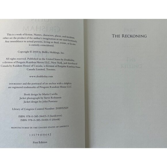 John Grisham Lot of 3 (Reckoning; Guardian & Boys Biloxi) Hardcover 1st Ed Books - Picture 5 of 9